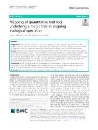 Mapping of Quantitative Trait Loci Underlying a Magic Trait in Ongoing Ecological Speciation Tetsumi Takahashi1,2*, Atsushi J
