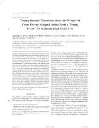 Testing Darwin's Hypothesis About The