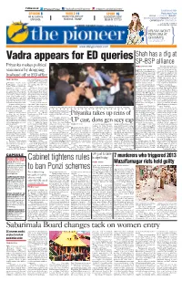 Vadra Appears for ED Queries
