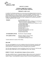 2. Council (Policy and Strategic Priorities) – February 10 and 18, 2021