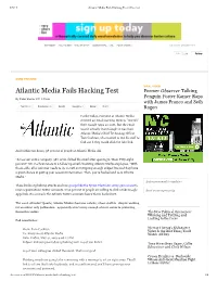 Atlantic Media Fails Hacking Test | Observer