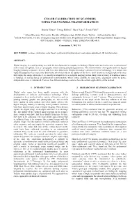 Color Calibration of Scanners Using Polynomial Transformation