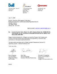 Comments Submitted by Inukshuk Wireless Partnership