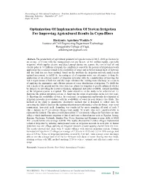 Optimization of Implementation of System Irrigation for Improving Agricultural Results in Cepu-Blora