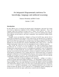 Samson Abramsky and Bob Coecke. an Integrated Diagrammatic Universe for Knowledge, Language and Artificial Reasoning. John