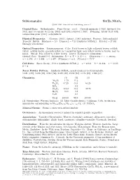 Stibiotantalite Sb(Ta, Nb)O4 C 2001-2005 Mineral Data Publishing, Version 1