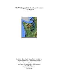 The Washington State Shorezone Inventory User's Manual