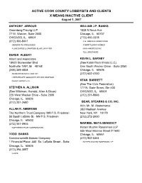 Active Lobbyist and Clients 08 01 2007