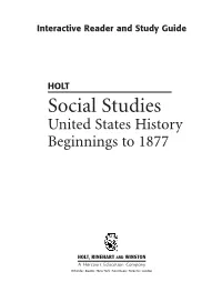 Interactive Reader and Study Guide