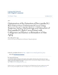 Optimization of the Extraction of Procyanidin B-2 Rich Extract From