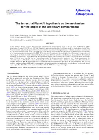 The Terrestrial Planet V Hypothesis As the Mechanism for the Origin of the Late Heavy Bombardment