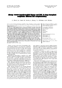 Airway Versus Transbronchial Biopsy and BAL in Lung Transplant Recipients: Different but Complementary