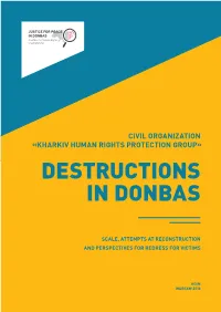 Destructions in Donbas