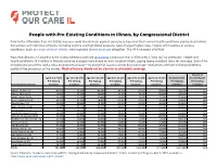Number of People with Pre-Existing Conditions in Illinois, By