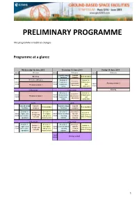 Preliminary Programme