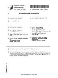 Prolonged Release Microparticle Preparation and Production of the Same