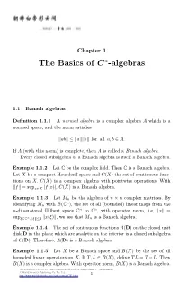 The Basics of C∗-Algebras