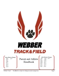 Track and Field Handbook