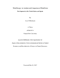 Wind Energy: an Analysis and Comparison of Wind-Power