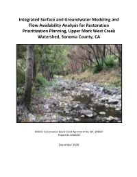 Integrated Surface and Groundwater Modeling and Flow Availability