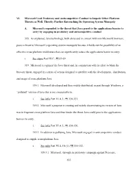 Microsoft Responded to the Threat That Java Posed to the Applications Barrier to Entry by Engaging in Predatory and Anticompetitive Conduct