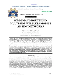 On-Demand Routing in Multi-Hop Wireless Mobile Ad Hoc Networks
