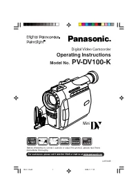 Operating Instructions Model No