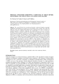 Phenolic Endocrine Disrupting Compounds in Urban Rivers: Monitoring and Application As Wastewater Tracers