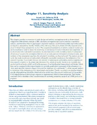 Sensitivity Analysis