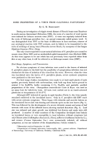 Some Properties of a Virus from Galinsoga Parviflora*