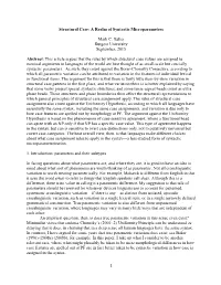 Structural Case: a Realm of Syntactic Microparameters