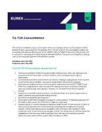 T2-T2S Consolidation