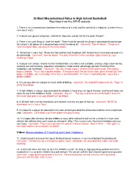 23 Most Misunderstood Rules in High School Basketball Reprinted from the NFHS Website