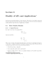 Applications of LP Duality