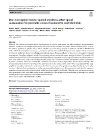 Does Nociception Monitor-Guided