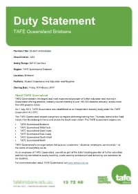 Duty Statement Student Ambassador Program 2017