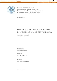 Space-Efficient Data Structures for Collectionsof Textual Data