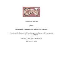 Submission: Inquiry Into the Commonwealth Radioactive Waste Management (Repeal and Consequential Amendment) Bill 2008