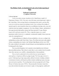The Hidden Truth: an Institutional Look at the Underreporting of Rape