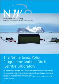 The Netherlands Polar Programme and the Dirck Gerritsz Laboratory
