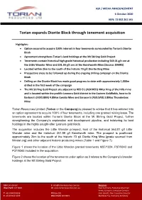 Torian Expands Diorite Block Through Tenement Acquisition