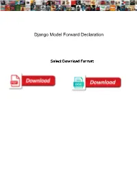 Django Model Forward Declaration