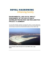 Environmental and Social Impact Assessment of the Eko Atlantic Shoreline Protection and Reclamation Project- a Summary