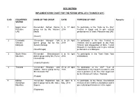Ocd Section Implementation Chart for the Period April