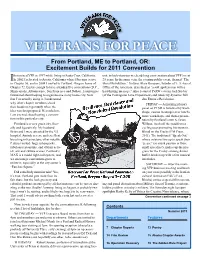 Summer 2011 WEDNESDAY — VFP Executive Board Meets from 8Am to 4Pm and Members Are Welcome to Observe