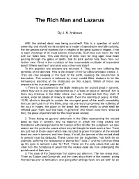 The Rich Man and Lazarus