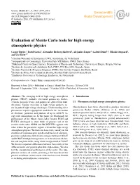 Evaluation of Monte Carlo Tools for High Energy Atmospheric Physics