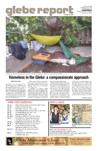 Homeless in the Glebe: a Compassionate Approach by Trevor Greenway While There Has Been a Noticeable Become Even More Widespread