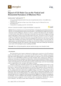 Impact of US Shale Gas on the Vertical and Horizontal Dynamics of Ethylene Price