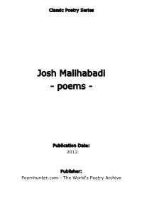 Josh Malihabadi - Poems